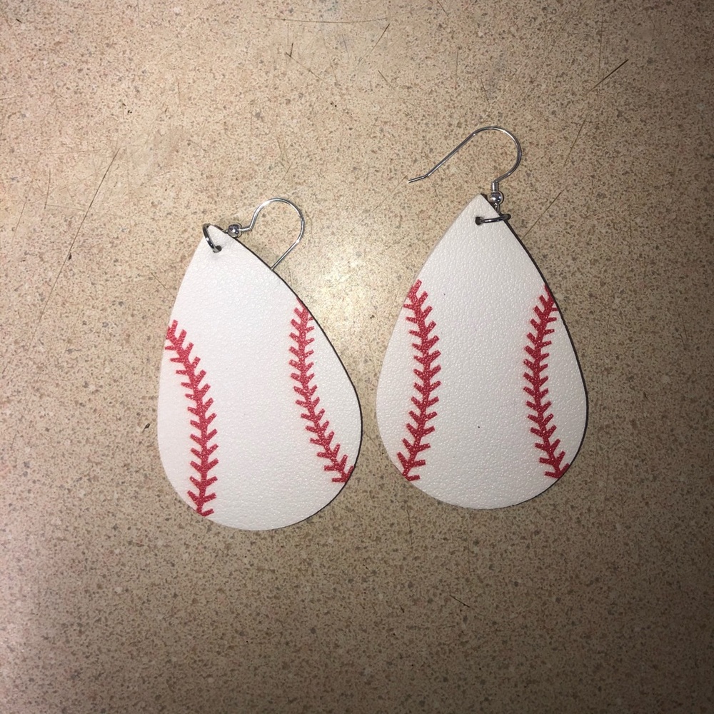 Faux leather earrings